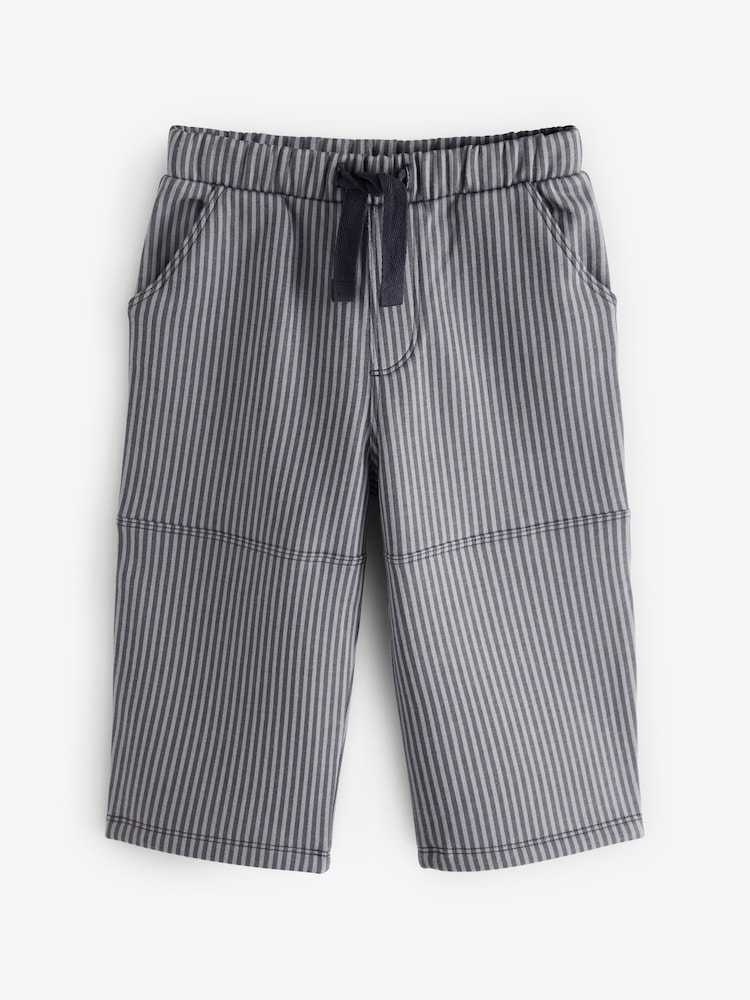 Charcoal Grey/White Stripe Carpenter Jersey Joggers (3mths-7yrs) - Image 1 of 4