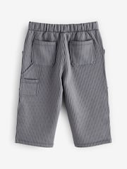 Charcoal Grey/White Stripe Carpenter Jersey Joggers (3mths-7yrs) - Image 2 of 4