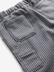Charcoal Grey/White Stripe Carpenter Jersey Joggers (3mths-7yrs) - Image 3 of 4