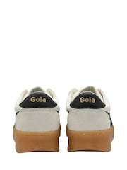 Gola Off White Mens Grandslam Elite Leather Lace-Up Trainers - Image 3 of 4