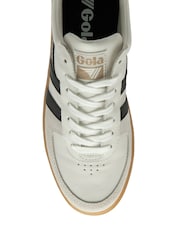 Gola Off White Mens Grandslam Elite Leather Lace-Up Trainers - Image 4 of 4
