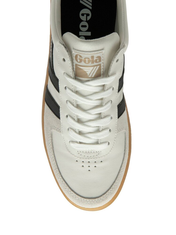 Gola Off White Mens Grandslam Elite Leather Lace-Up Trainers - Image 4 of 4 Gola Off White Mens Grandslam Elite Leather Lace-Up Trainers - Image 4 of 4
