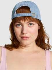 Victoria's Secret PINK Denim Blue Baseball Hat - Image 2 of 3