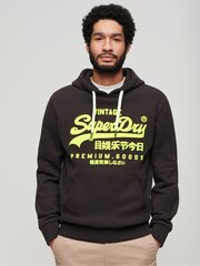 Superdry Black Neon Hoodie - Image 1 of 4