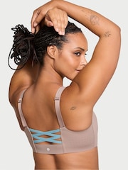 Victoria's Secret Candlelight Rose Nude Strappy Back Front Close Featherweight Max High Support Sports Bra - Image 2 of 5