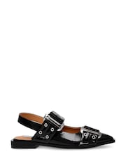 Negro - Steve Madden Grand Avenue Buckle Slingback Shoes - Imagen 1 de 8