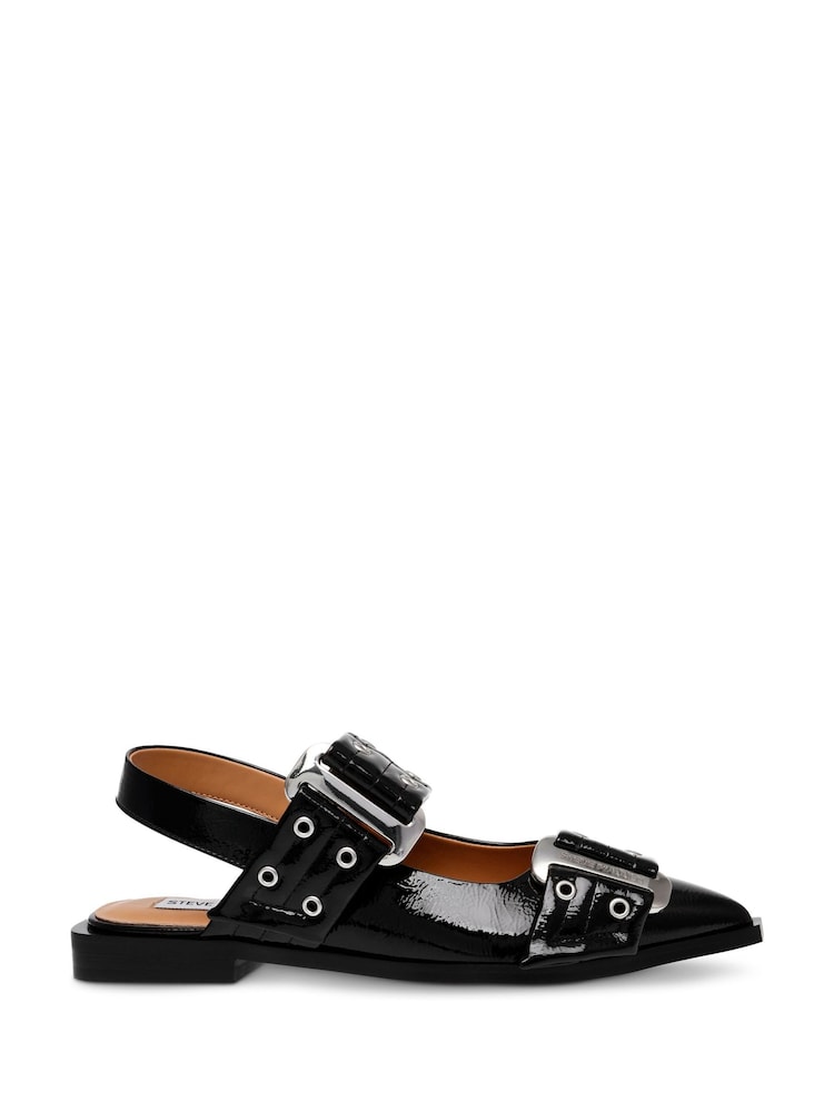 Negro - Steve Madden Grand Avenue Buckle Slingback Shoes - Imagen 1 de 8