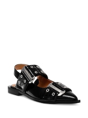 Negro - Steve Madden Grand Avenue Buckle Slingback Shoes - Imagen 4 de 8