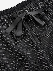 Black Sequin Wide Leg Trousers - Image 6 of 7