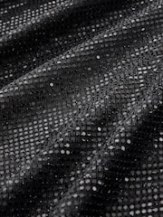 Black Sequin Wide Leg Trousers - Image 7 of 7