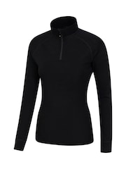 Mountain Warehouse Black Womens Merino Zip Neck Thermal Top - Image 2 of 5