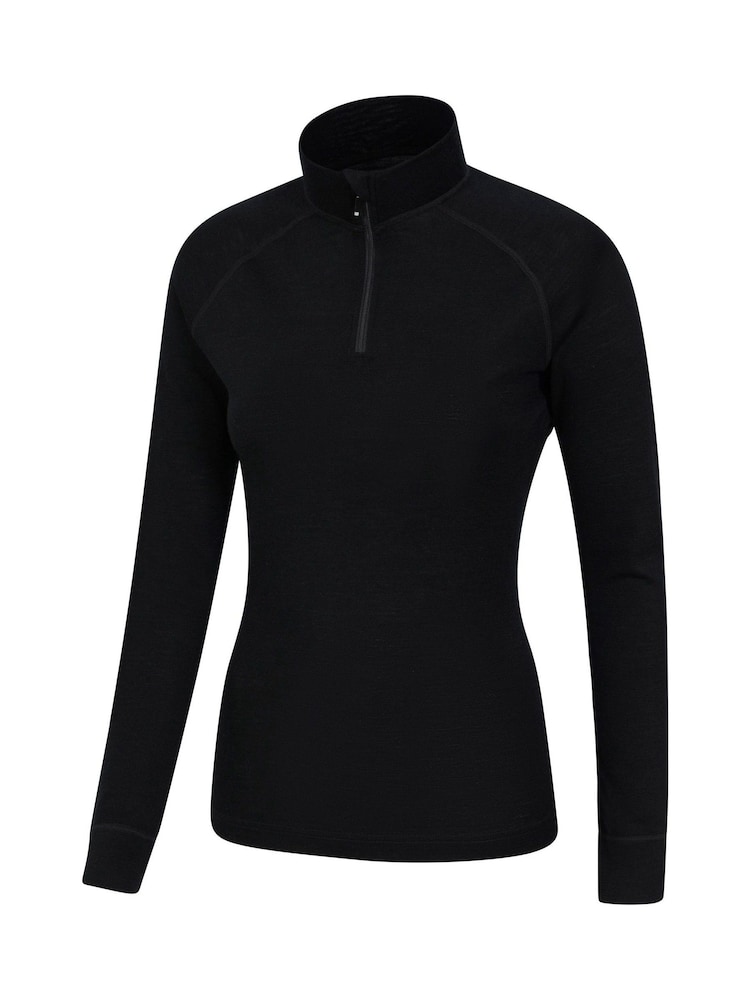Mountain Warehouse Black Womens Merino Zip Neck Thermal Top - Image 2 of 5