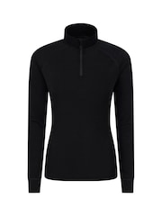 Mountain Warehouse Black Womens Merino Zip Neck Thermal Top - Image 4 of 5