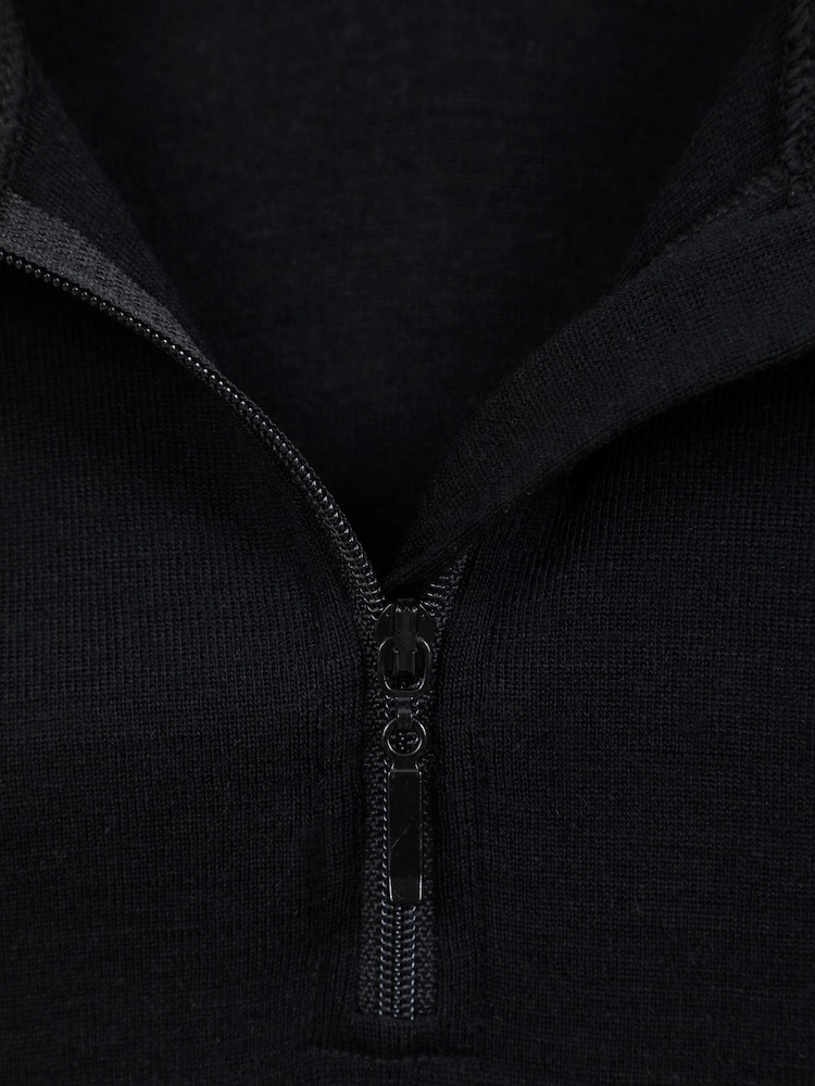 Mountain Warehouse Black Womens Merino Zip Neck Thermal Top - Image 5 of 5