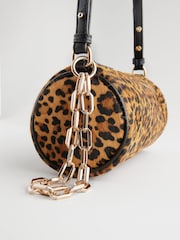 Animal Tabitha Simmons Ana Leather Barrel Shoulder Bag - Image 9 of 13