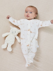 JoJo Maman Bébé White Duck Print Sleepsuit - Image 1 of 4