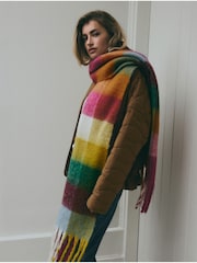 Bright Multi Check Heavyweight Blanket Scarf - Image 3 of 7