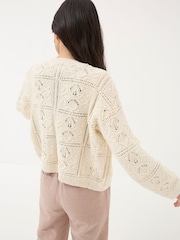 FatFace Annabelle Natural Patchwork Cardigan - Image 2 of 6