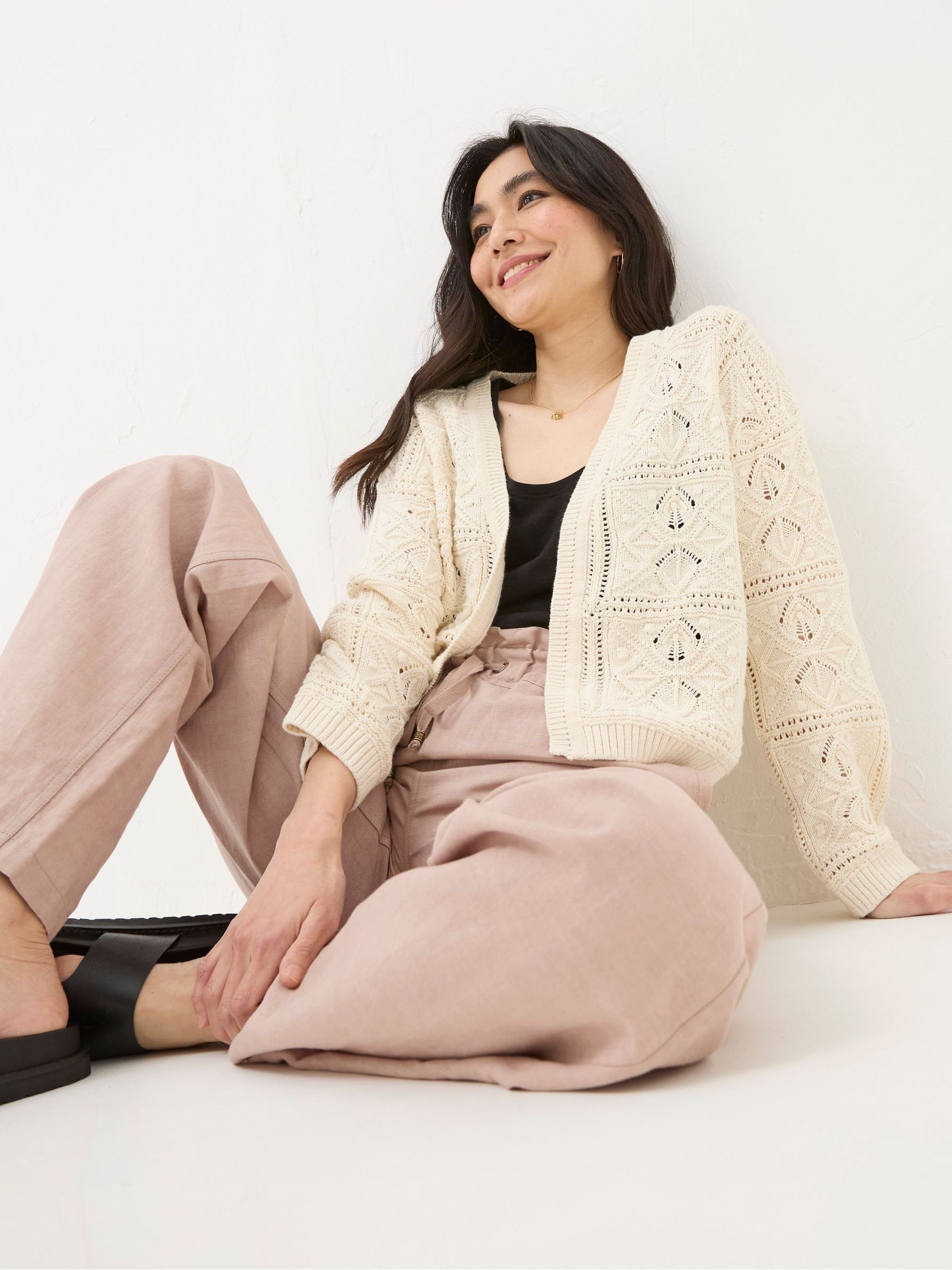 Buy FatFace Annabelle Natural Patchwork Cardigan from the Next UK
