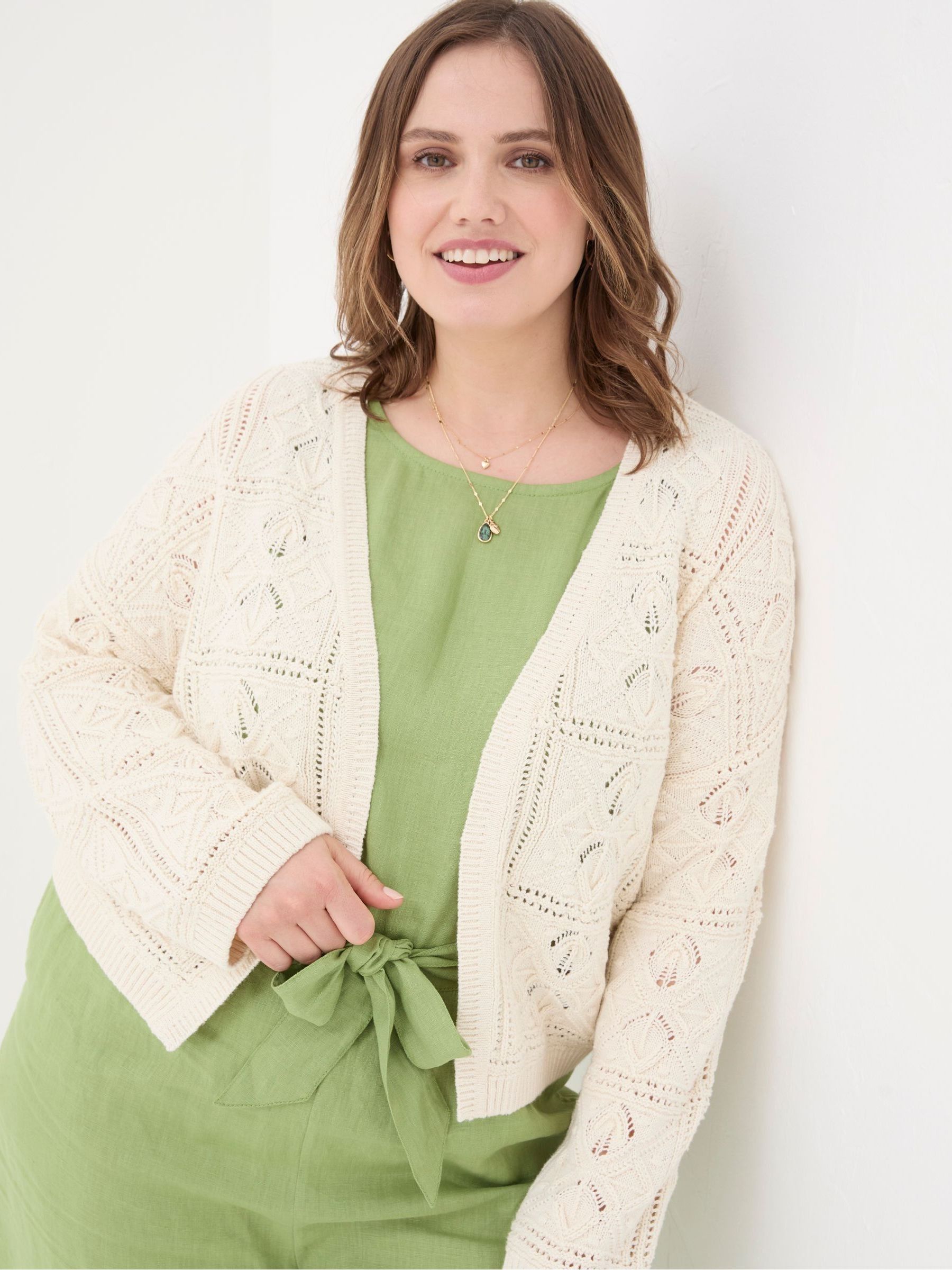 Buy FatFace Annabelle Natural Patchwork Cardigan from the Next UK