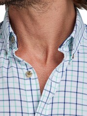 Raging Bull Long Sleeve Small Window Pane Twill White Shirt - Image 4 of 9