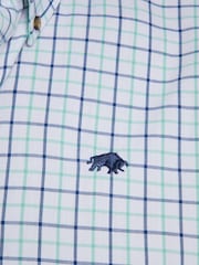 Raging Bull Long Sleeve Small Window Pane Twill White Shirt - Image 6 of 9