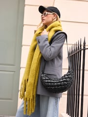 Black Quilted Sling Bag - Image 1 of 12