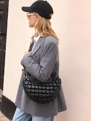 Black Quilted Sling Bag - Image 3 of 12