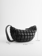 Black Quilted Sling Bag - Image 4 of 12