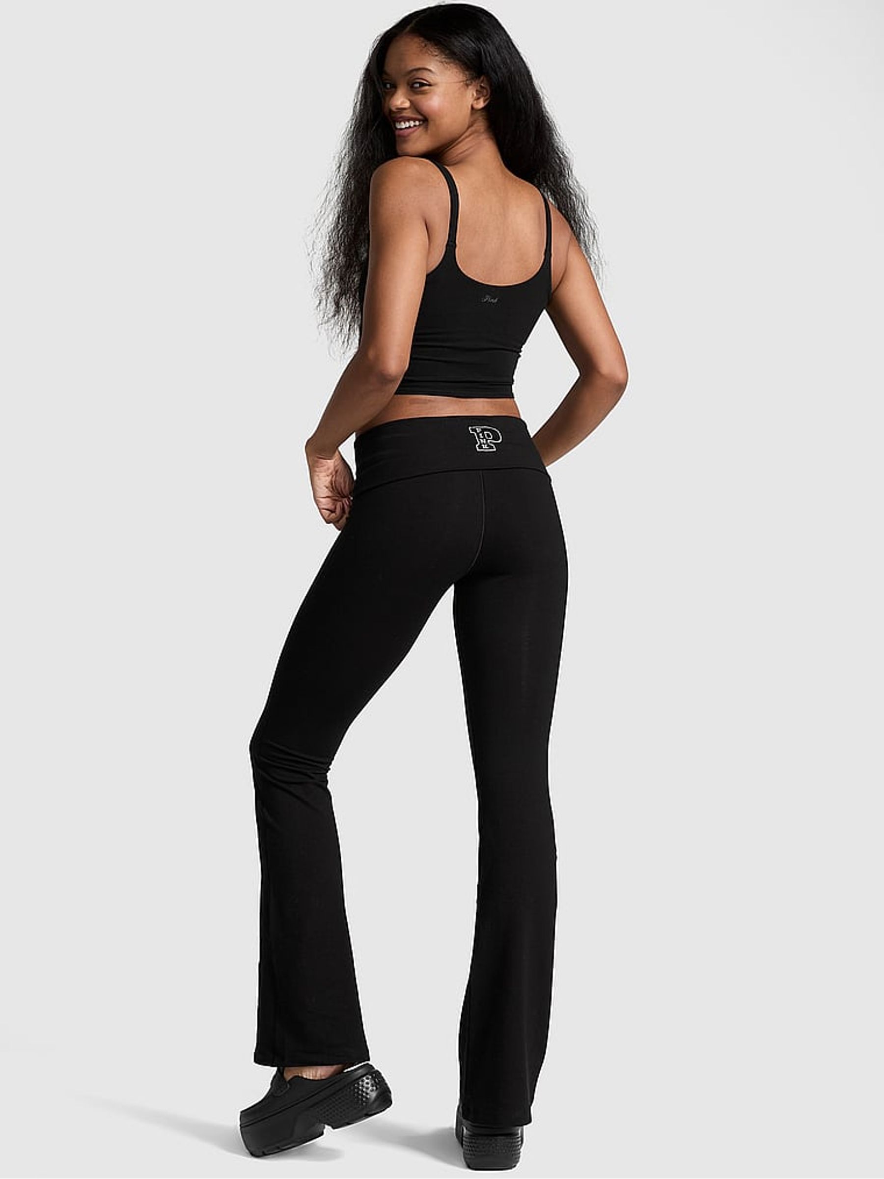 Buy Victoria's Secret PINK Black Shine Diamante Cotton Foldover