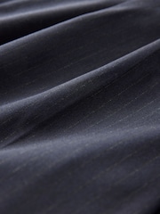 Navy Blue Pinstripe Barrel Trousers - Image 8 of 8