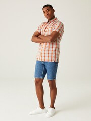 Regatta Silver Denmoor Short Sleeve Check 100% Cotton Shirt - Image 3 of 7