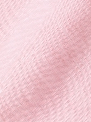 Charles Tyrwhitt Pink Classic Fit Plain Short Sleeve Pure 100% Linen Shirt - Image 5 of 5