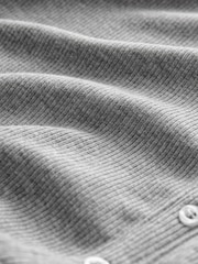 Grey Ribbed Long Sleeve Henley Bodysuit - Image 8 of 8