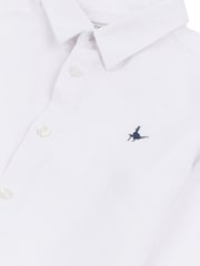 Jack Wills White Boys Linen Blend Shirt - Image 7 of 8