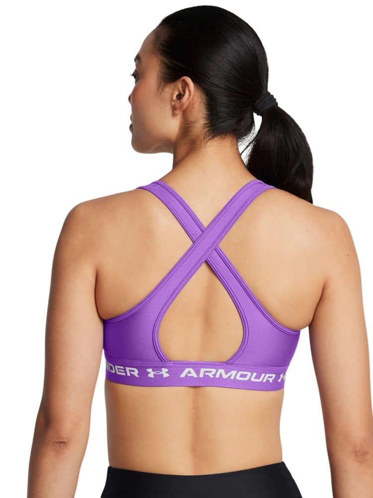 Under Armour Purple Crossback Mid Support Bra - Image 1 of 2 Under Armour Purple Crossback Mid Support Bra - Image 1 of 2