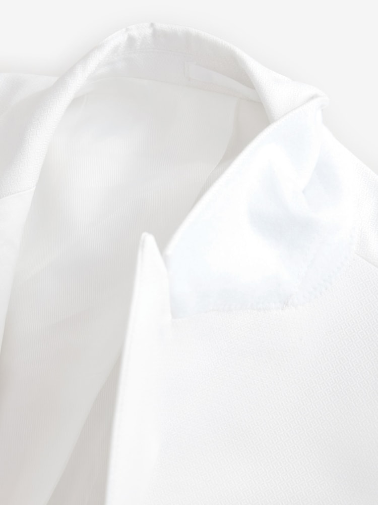 White Satin Lapel Dinner Jacket - Image 10 of 10