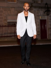 White Satin Lapel Dinner Jacket - Image 2 of 10