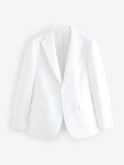 White Satin Lapel Dinner Jacket - Image 6 of 10
