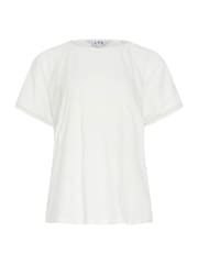Long Tall Sally Cream 100% Cotton Lace Insert Top - Image 5 of 5