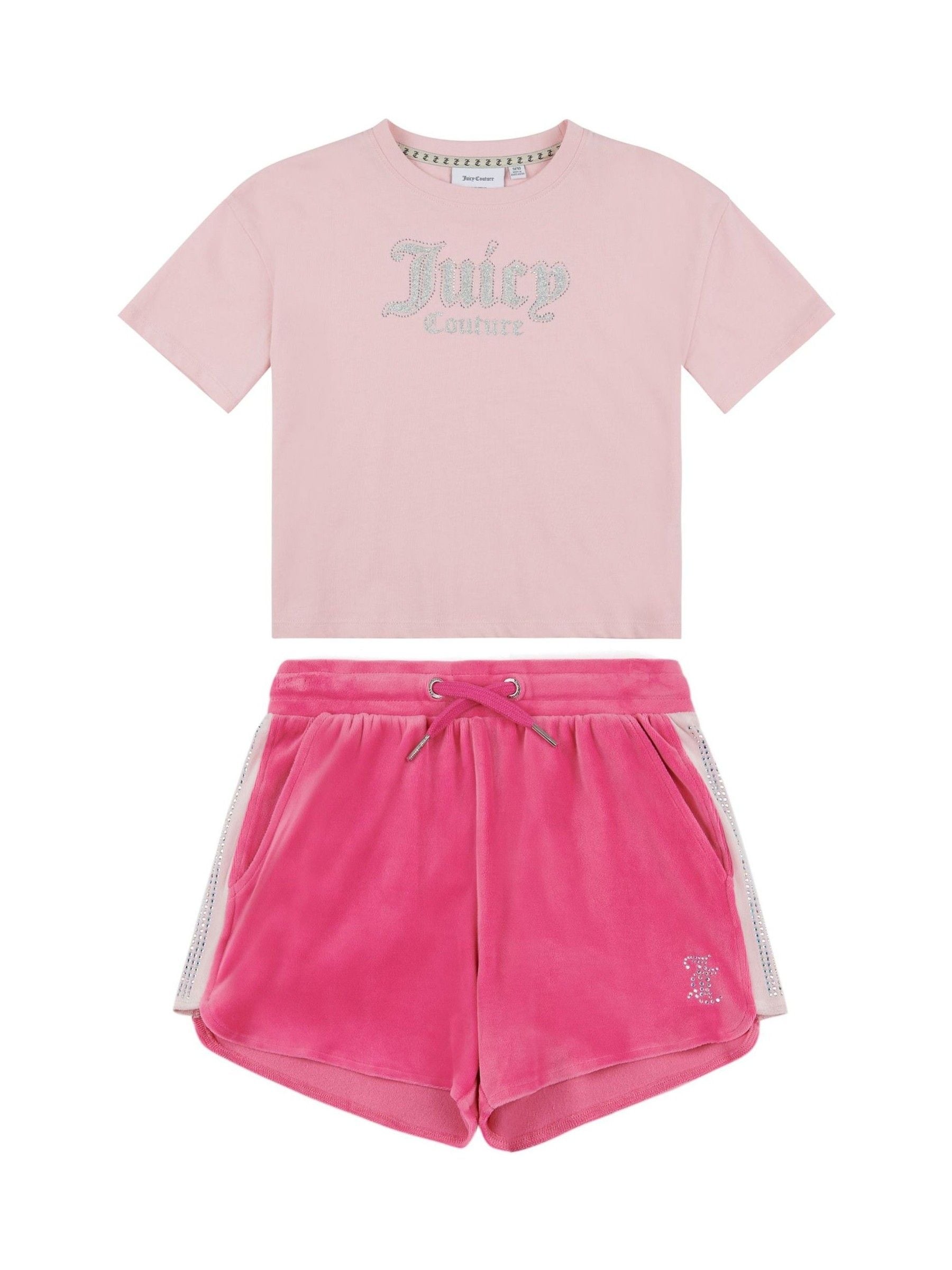 Buy Juicy Couture Pink Girls 100% Cotton Diamanté T-Shirt
