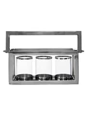 Interiors by Premier Silver Clear Kensington Townhouse 3 Light Lantern - Image 1 of 2