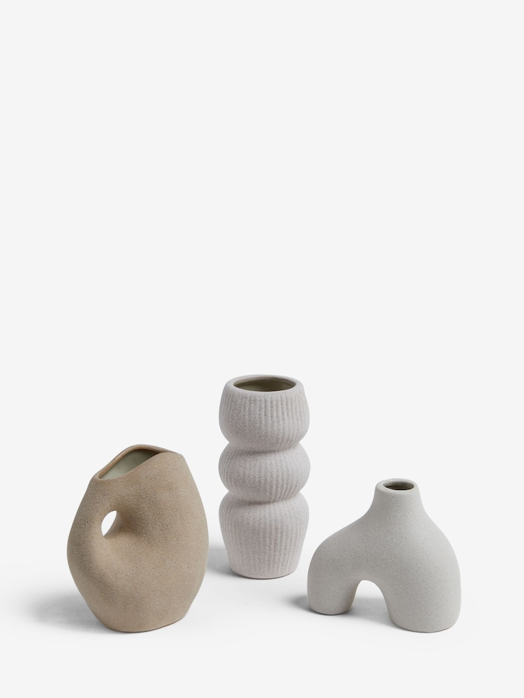 סט של 3 אגרטלי קרמיקה קטנים, סדרת Scandi - Image 3 of 5