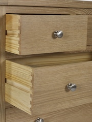 Julian Bowen Brown Memphis Limed 3 + 2 Drawer Chest - Image 6 of 7