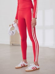 Red Active Piped Leggings - Image 2 of 8