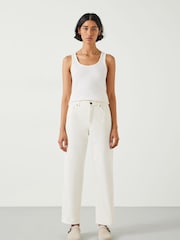Hush White Boyfriend 100% Cotton Jeans - Image 1 of 8