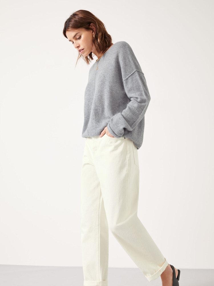 Hush White Boyfriend 100% Cotton Jeans - Image 4 of 8
