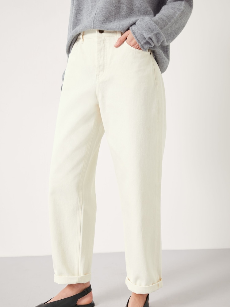 Hush White Boyfriend 100% Cotton Jeans - Image 5 of 8