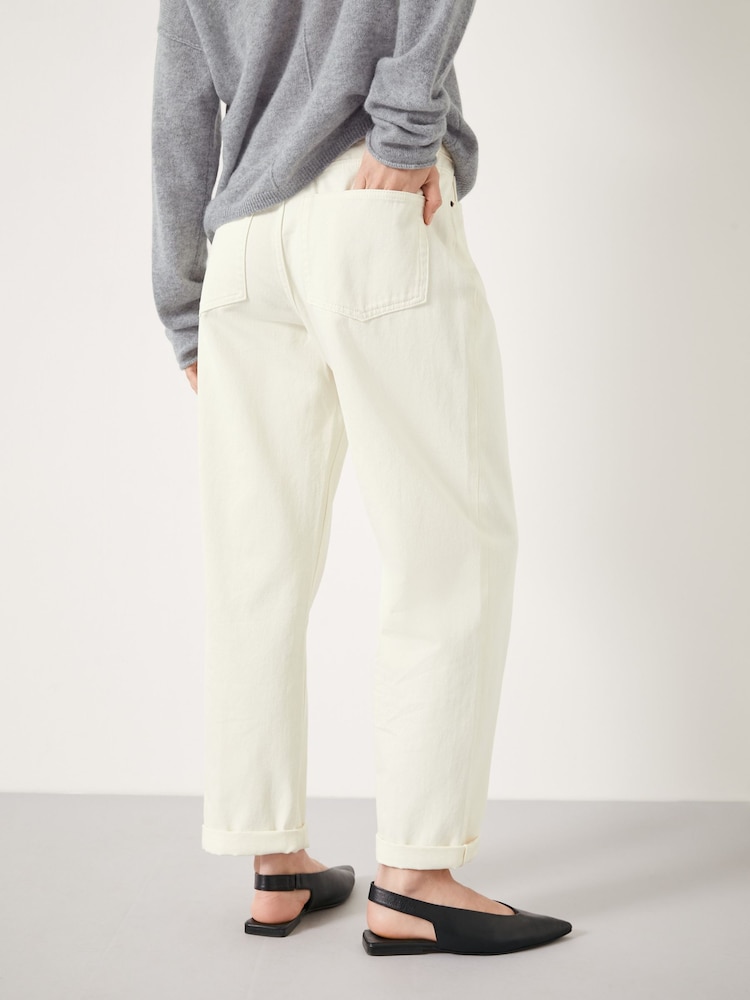 Hush White Boyfriend 100% Cotton Jeans - Image 6 of 8