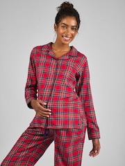 JoJo Maman Bébé Maternity Check Woven Pyjamas Set - Image 1 of 4